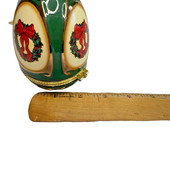Mr. Christmas Musical Enamel Christmas Egg 2006 Plays The First Noel 4.5' x 2" - Picture 14 of 15